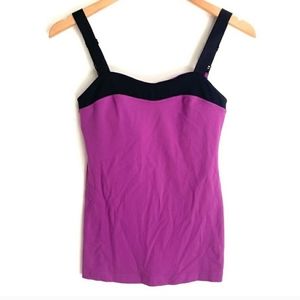 Lululemon Purple Sweetheart Neck Fitted Yoga top Size 10